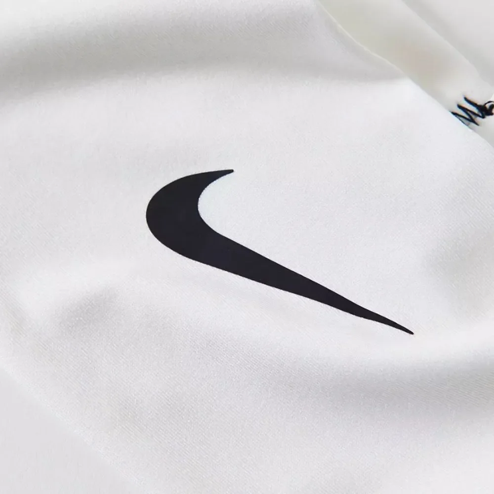 NIKE OS Dri-FIT Unisex White Black Logo Athletic Wide Headband